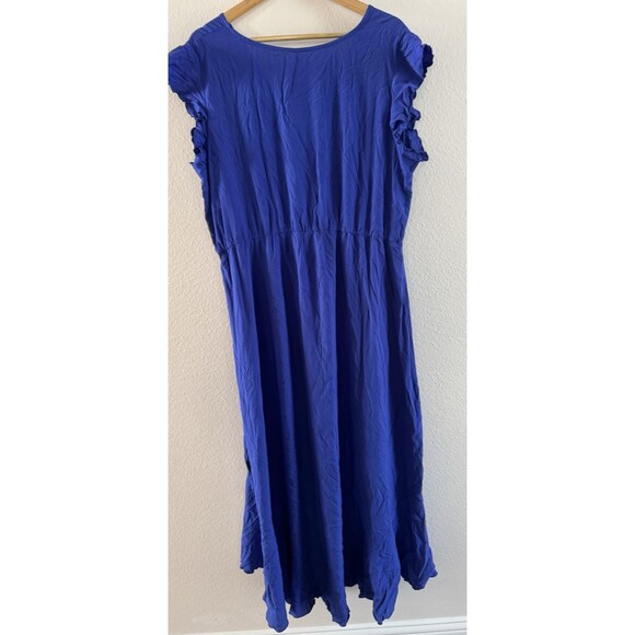 Women's maxi dress royal blue Boho V-Neck Wedding Guest Graduation Party XXL - Picture 12 of 14